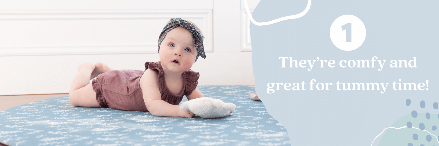 Munchkin & Bear Play Mats are great for tummy time