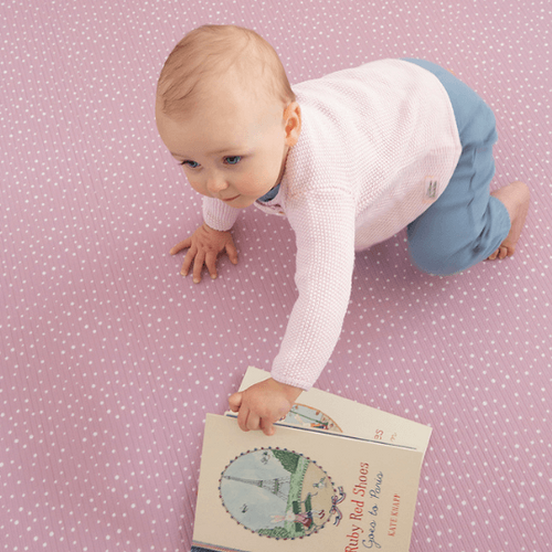 Round Speckled Play Mat - Dusty Pink