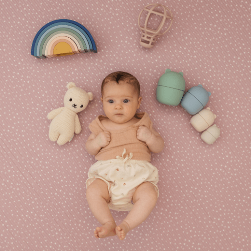 Large Speckled Play Mat - Dusty Pink